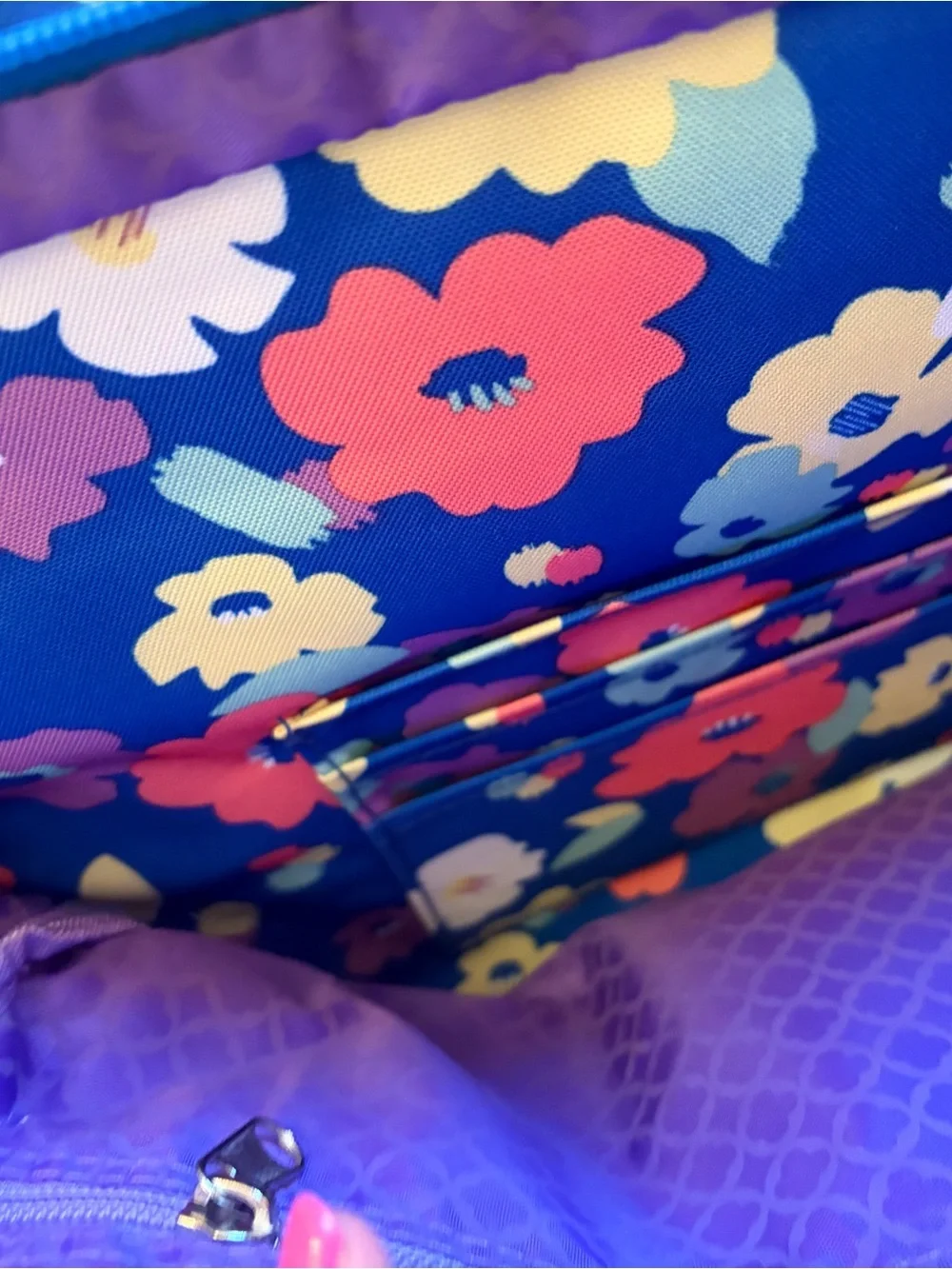 Floral Blue Messenger Bag - Unknown Brand